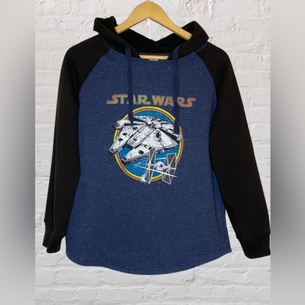 Star Wars Long Sleeve Hoodie Sweatshirt Millennium Falcon Youth Size Small